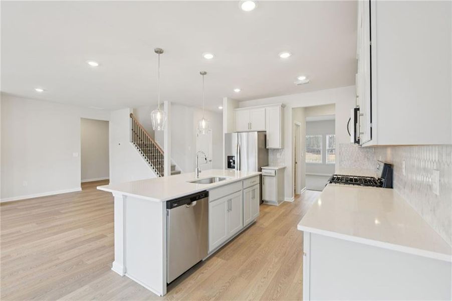 Furnished interior view inside a new home in Parkside at Grayson, Grayson (Image 15).