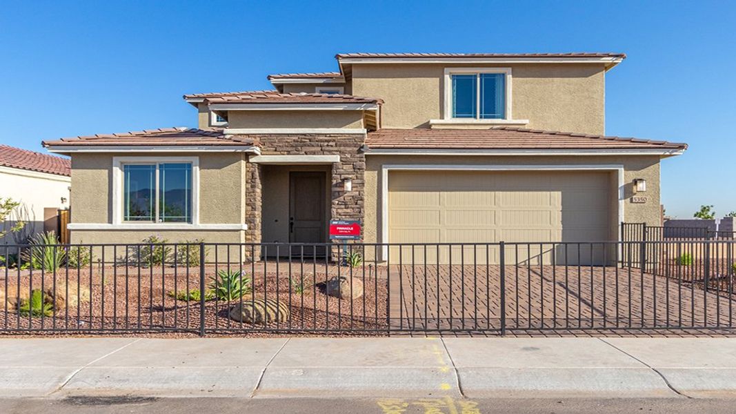 Representative exterior photo of a completed home built from the Pinnacle by Taylor Morrison in Tierra Montana Encore Collection, Laveen, AZ (Image 25). Representative exterior photo of a completed home built from the Pinnacle by Taylor Morrison in Tierra Montana Encore Collection, Laveen, AZ (Image 25).