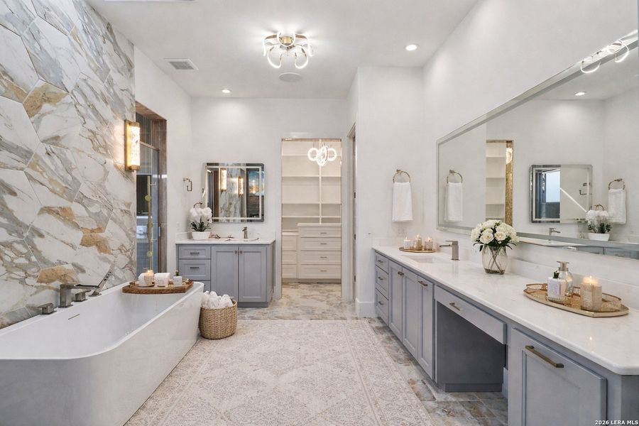 Furnished interior view inside a new home in , San Antonio (Image 45).