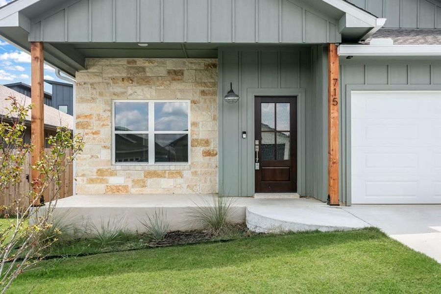 Front exterior of a new home in , Fredericksburg, TX, highlighting curb appeal (Image 20). Front exterior of a new home in , Fredericksburg, TX, highlighting curb appeal (Image 20).