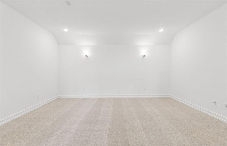 Optional media room on second level Optional media room on second level