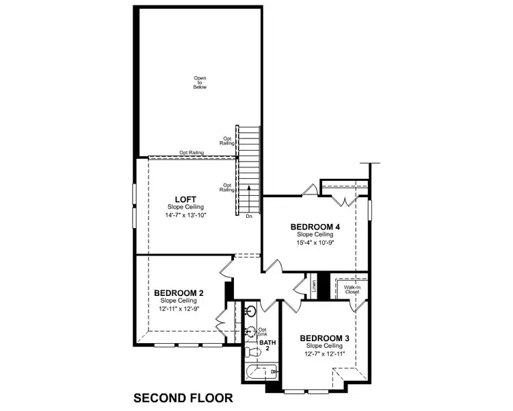 2D floor plan layout of this home in Hunter's Ranch, San Antonio, TX (Image 3).
