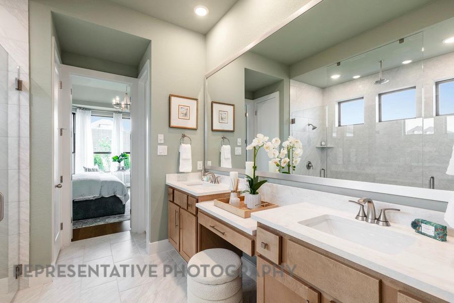Furnished interior view inside a new home in Wolf Ranch, Georgetown (Image 8).