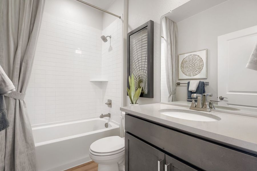 Furnished interior view inside a new home in Central Park, Denver (Image 10).