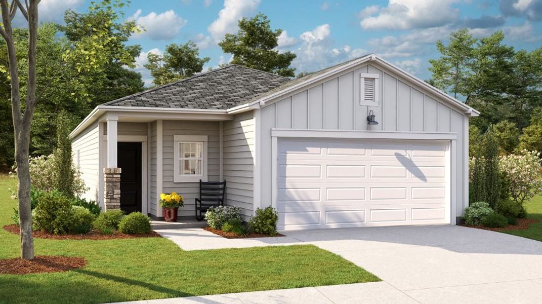 Front exterior of a new home in The Preserve, Hardeeville, SC, highlighting curb appeal (Image 1). Front exterior of a new home in The Preserve, Hardeeville, SC, highlighting curb appeal (Image 1).