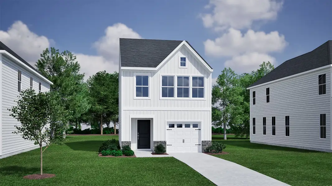 Representative exterior photo of a completed home built from the Douglas - Genesis Value Collection by Mungo Homes in Central Creek, Goose Creek, SC (Image 3).