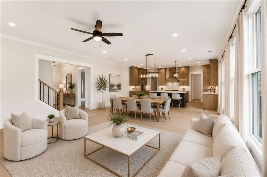 Furnished interior view inside a new home in The Tillery, Marietta (Image 9).