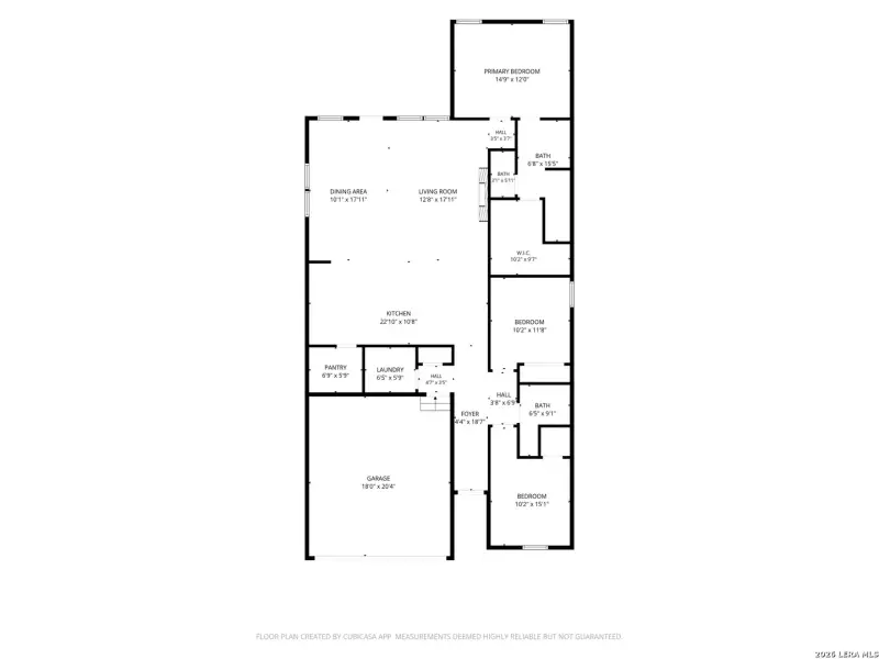 2D floor plan layout of this home in Sage Meadows, St. Hedwig, TX (Image 4).