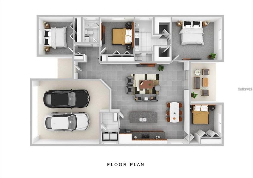2D floor plan layout of this home in , Eustis, FL (Image 2).