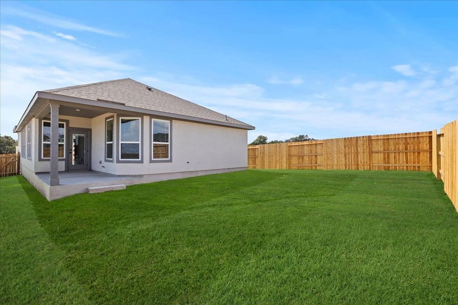 Exterior details and patio area of a home in Meyer Ranch, New Braunfels (Image 19). Exterior details and patio area of a home in Meyer Ranch, New Braunfels (Image 19).