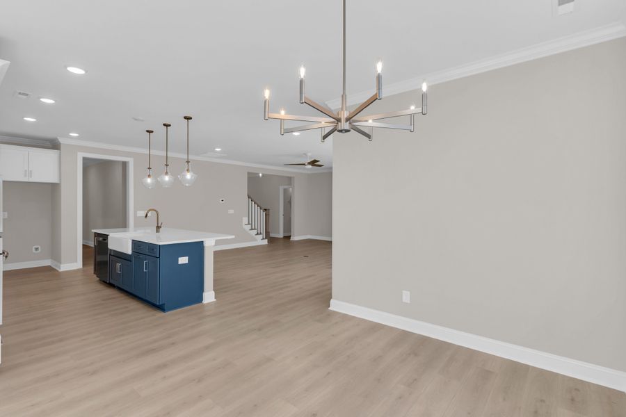 Representative furnished interior of a home built from the The Bradley by RobuckHomes in Windwater, Hampstead (Image 52).