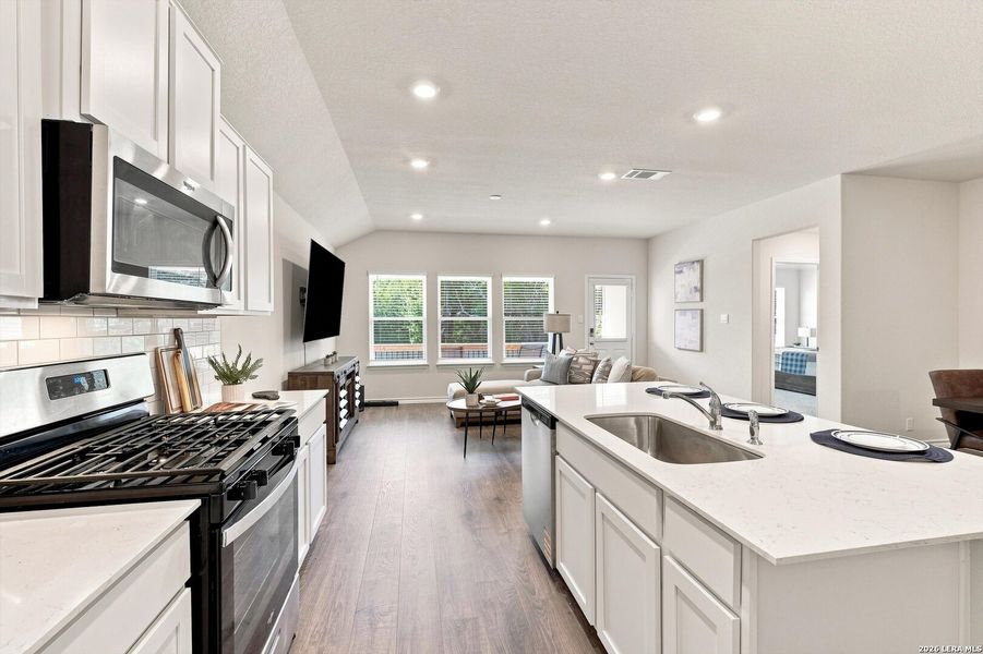 Furnished interior view inside a new home in Brookstone Creek, San Antonio (Image 13).
