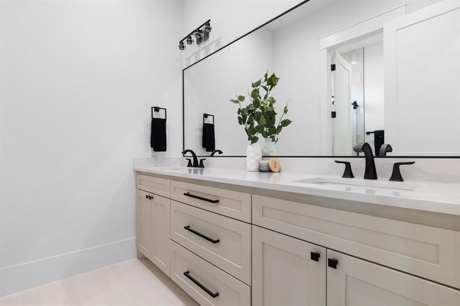 Bathroom featuring vanity