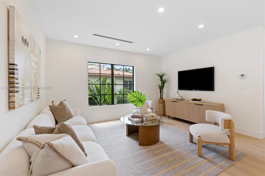 Furnished interior view inside a new home in , Coral Gables (Image 8). Furnished interior view inside a new home in , Coral Gables (Image 8).