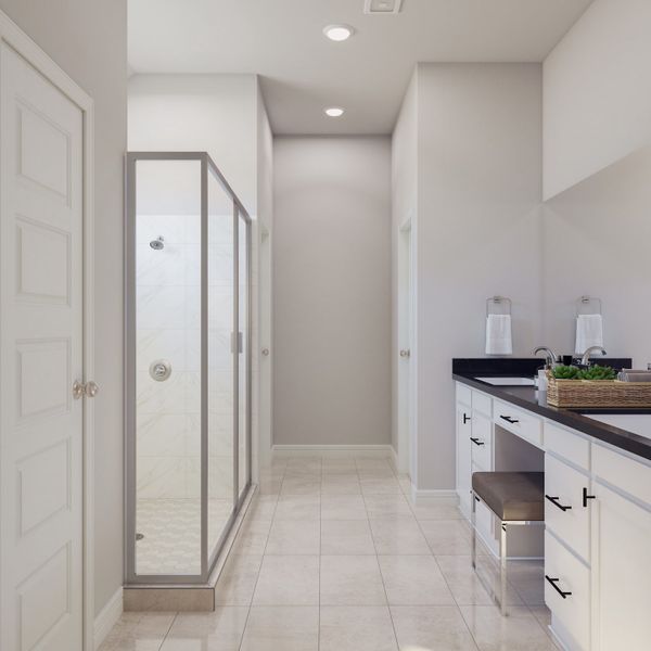 Representative furnished interior of a home built from the Longspur by Tri Pointe Homes in Oakhill Reserve, Tomball (Image 12).