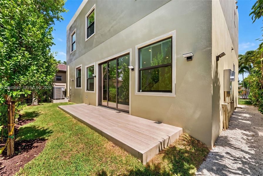 Exterior details and patio area of a home in , Miami (Image 3). Exterior details and patio area of a home in , Miami (Image 3).