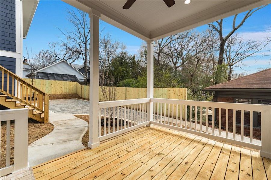 Exterior details and patio area of a home in , Atlanta (Image 31).