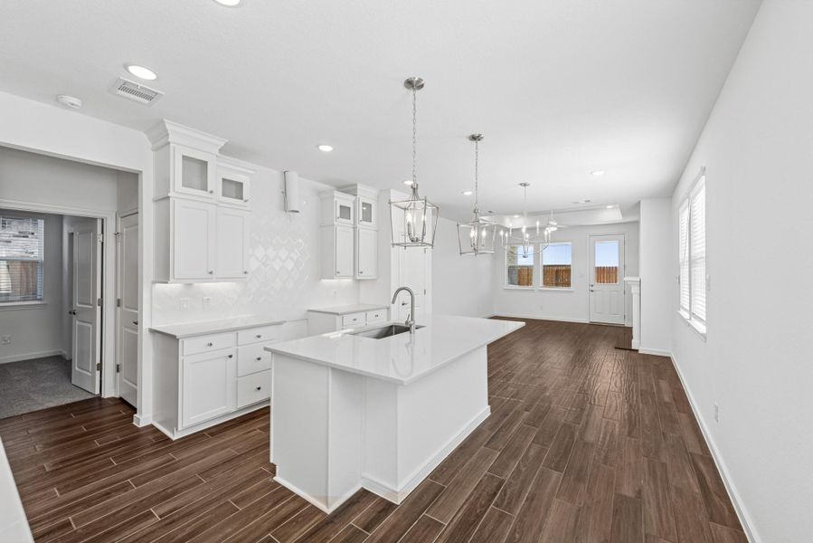 Gourmet island kitchen