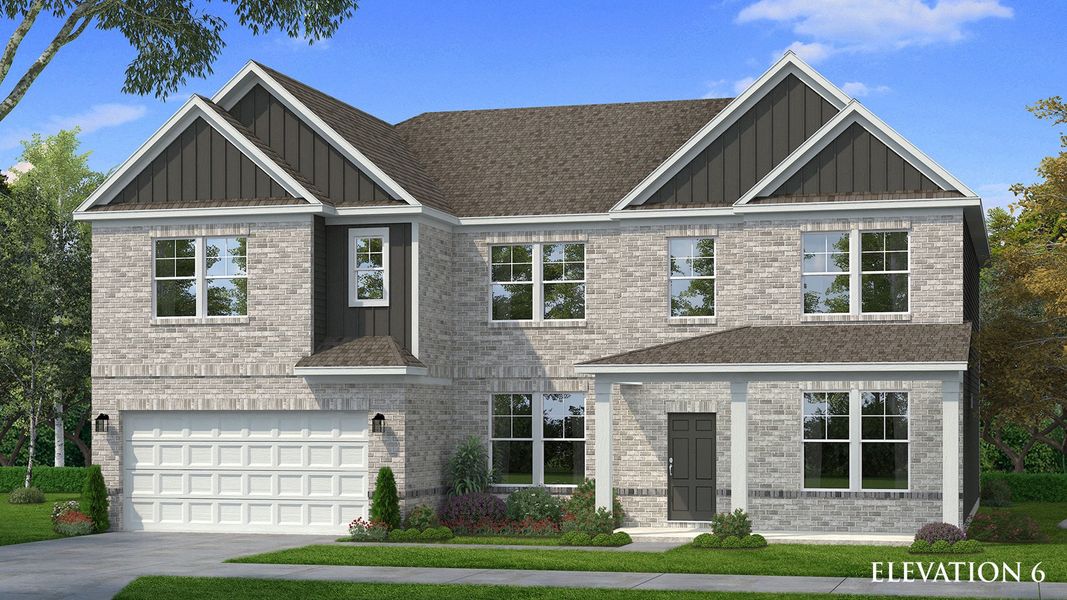 Representative exterior photo of a completed home built from the Clarity by DRB Homes in Adagio, Dacula, GA (Image 2).