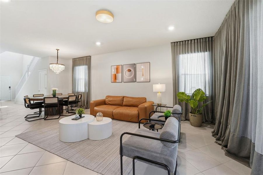 Furnished interior view inside a new home in , Clermont (Image 10).