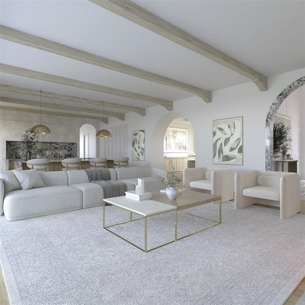 Furnished interior view inside a new home in , Dallas (Image 4).