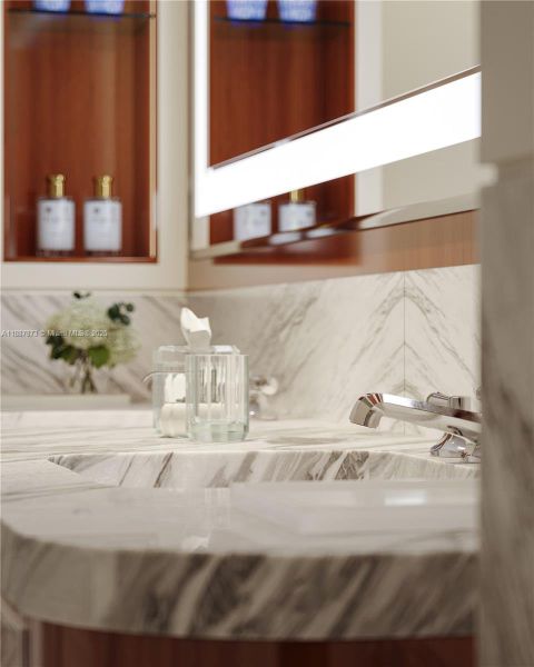 Close-up of interior finishes inside a home in , Miami (Image 13).