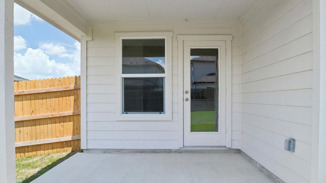 Exterior details and patio area of a home in Southgrove, Kyle (Image 18). Exterior details and patio area of a home in Southgrove, Kyle (Image 18).