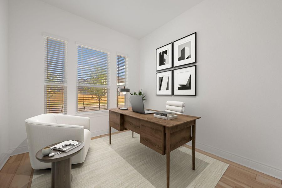 Furnished interior view inside a new home in Cedar Brook, Leander (Image 6).