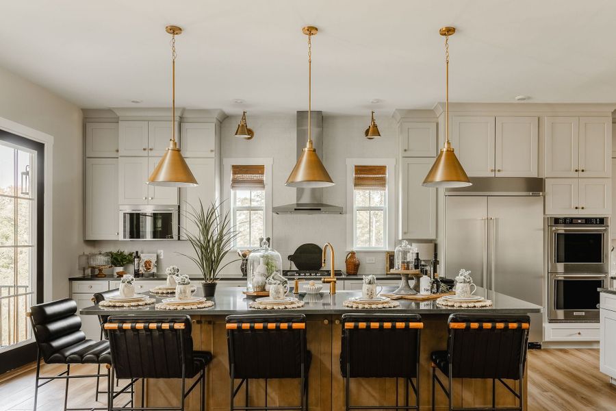 Representative furnished interior of a home built from the Nottingham by Keystone Custom Homes in McLean South Shore, Belmont (Image 6).