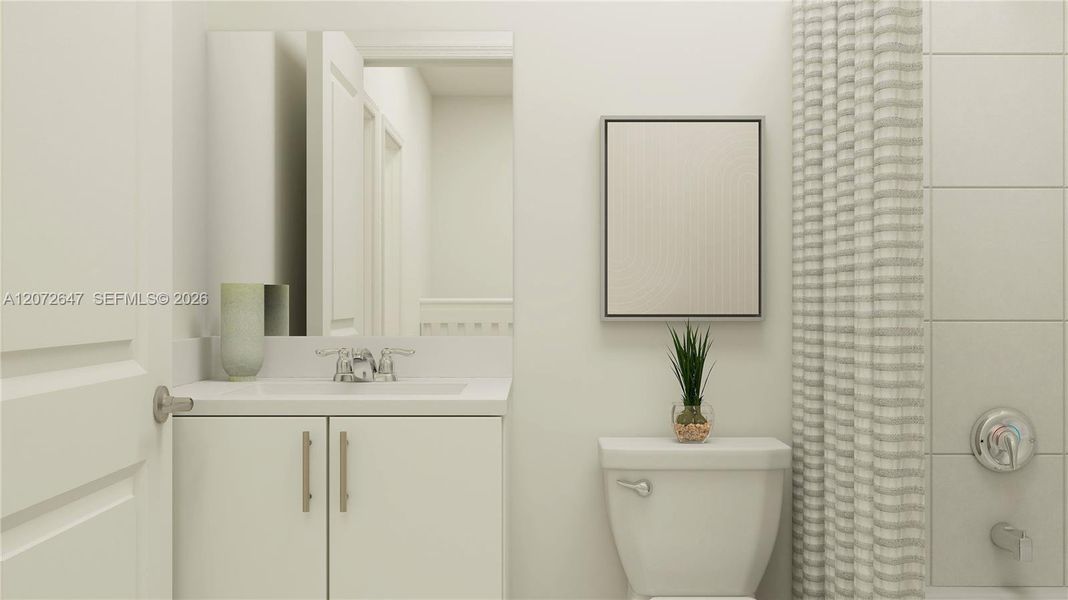 Furnished interior view inside a new home in Le Jardine, Florida City (Image 10).
