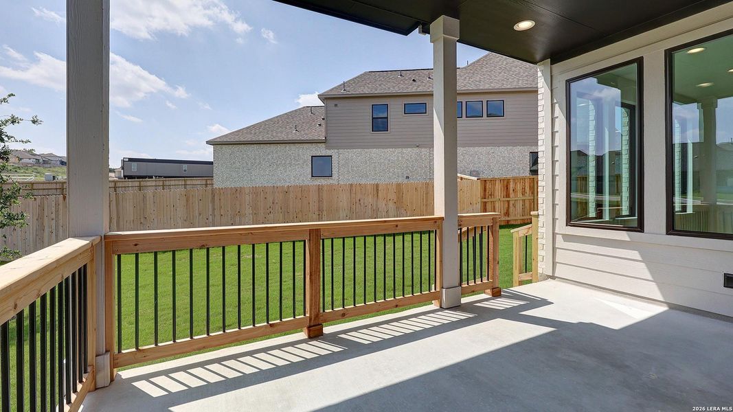 Exterior details and patio area of a home in Ladera, San Antonio (Image 25).