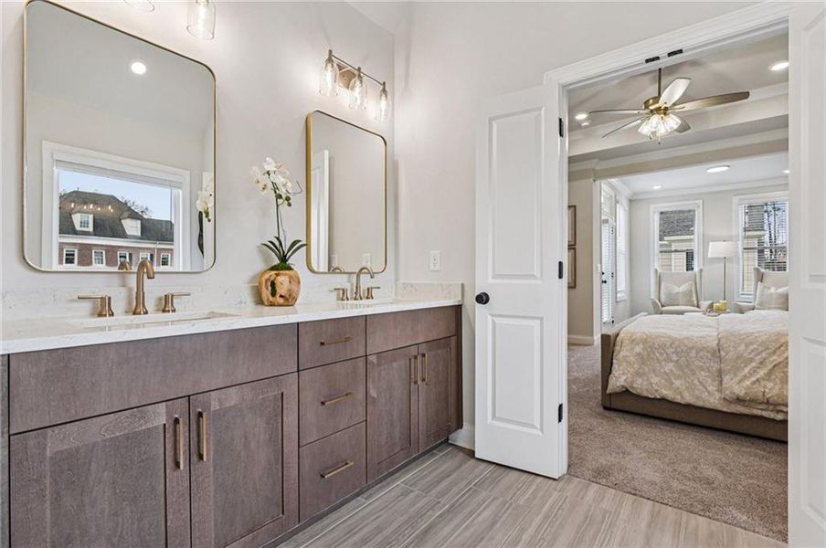 Furnished interior view inside a new home in Byers Park, Alpharetta (Image 41).
