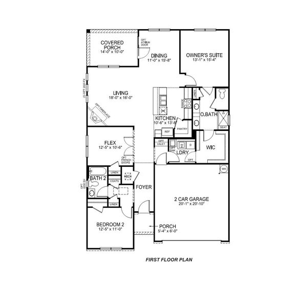 2D floor plan layout of this home in Reserve at Tap Root Farms, Fletcher, NC (Image 2). 2D floor plan layout of this home in Reserve at Tap Root Farms, Fletcher, NC (Image 2).