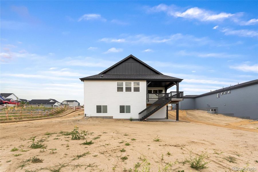 Front exterior of a new home in Independence, Elizabeth, CO, highlighting curb appeal (Image 29). Front exterior of a new home in Independence, Elizabeth, CO, highlighting curb appeal (Image 29).