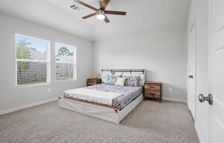The large primary retreat offers plenty of room to relax and unwind. The large primary retreat offers plenty of room to relax and unwind.