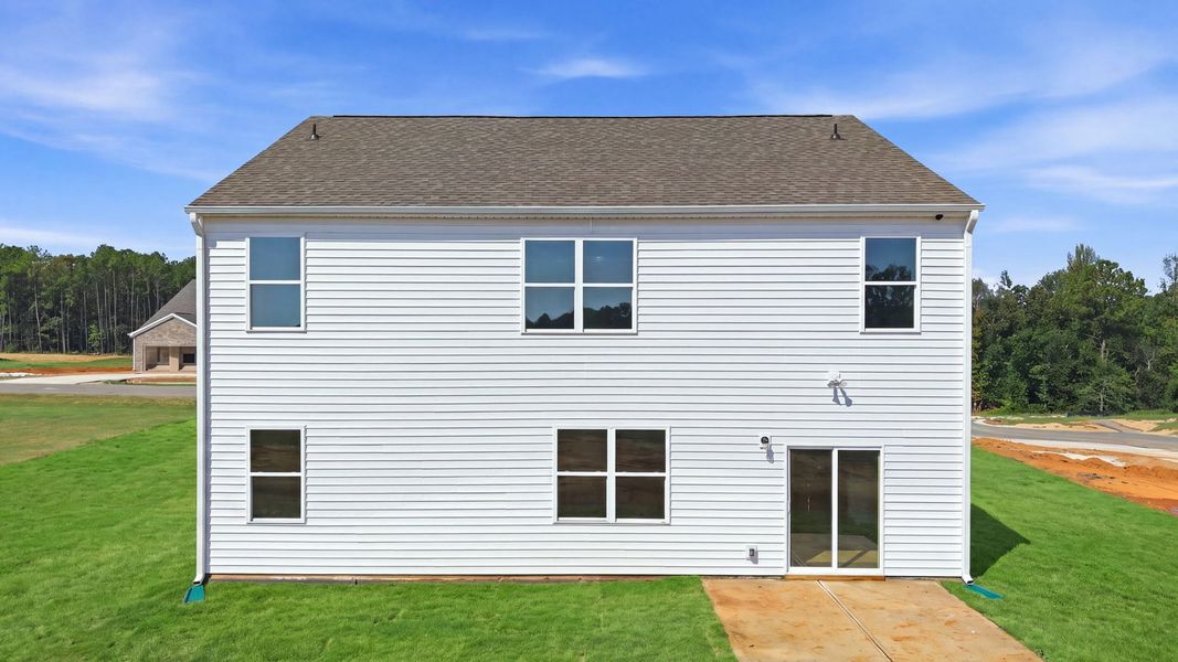 Exterior details and patio area of a home in Bedford Place, Wilson (Image 17).