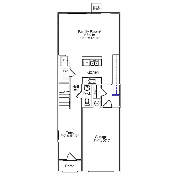 2D floor plan layout of this home in Ryder Park, Charlotte, NC (Image 2). 2D floor plan layout of this home in Ryder Park, Charlotte, NC (Image 2).