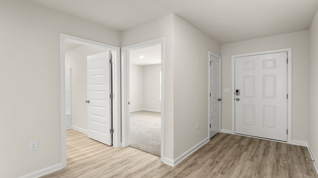 Representative unfurnished interior of a home built from the The Cali by D.R. Horton in Park Place, Panama City (Image 17). Representative unfurnished interior of a home built from the The Cali by D.R. Horton in Park Place, Panama City (Image 17).
