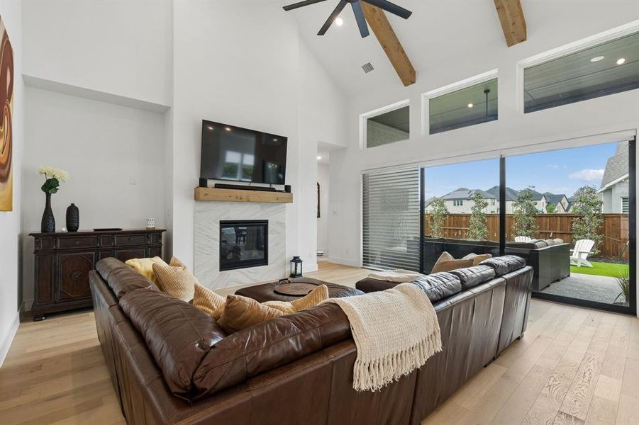 Furnished interior view inside a new home in Windsong Ranch 71' Series, Prosper (Image 31).