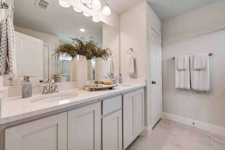 Representative furnished interior of a home built from the Melrose by Pacesetter Homes in Elevon, Lavon (Image 17).