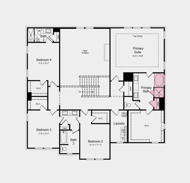 2D floor plan layout of this home in Kennison Creek, Cumming, GA (Image 4).