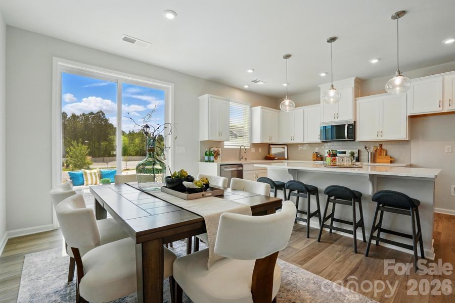Furnished interior view inside a new home in Arbor Chase, Clover (Image 10). Furnished interior view inside a new home in Arbor Chase, Clover (Image 10).