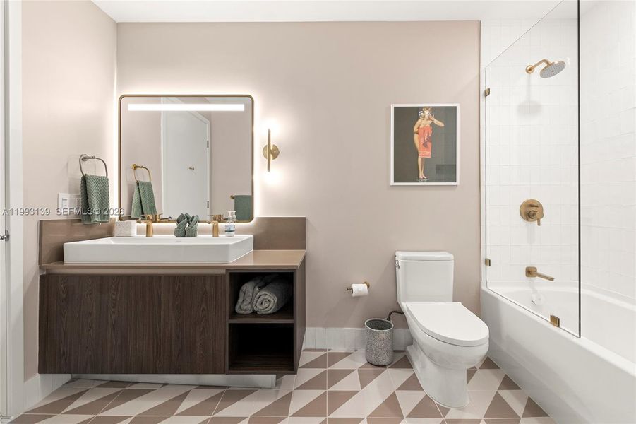 Furnished interior view inside a new home in , Miami (Image 4). Furnished interior view inside a new home in , Miami (Image 4).