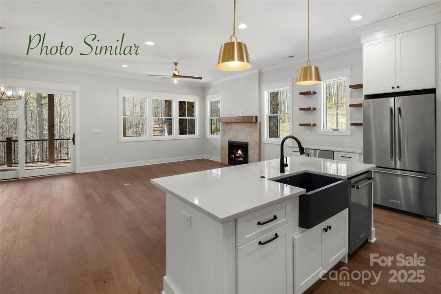 Furnished interior view inside a new home in , Hendersonville (Image 13).