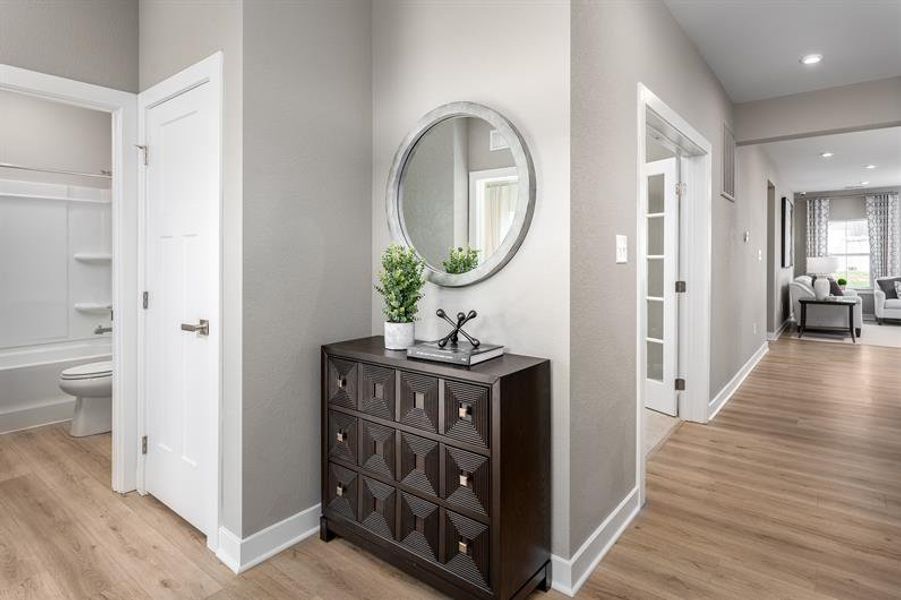 Representative furnished interior of a home built from the Bramante 2-Story by Ryan Homes in Lakes at Riverbend Single Family Homes, Navassa (Image 18).