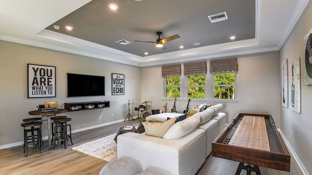 Representative furnished interior of a home built from the Sand Key by Taylor Morrison in Park East at Azario, Lakewood Ranch (Image 63).