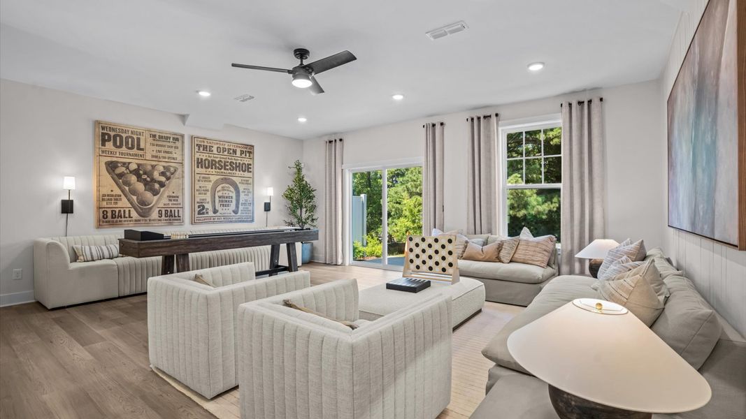 Representative furnished interior of a home built from the Harlow by DRB Homes in Bayberry, Raleigh (Image 10).