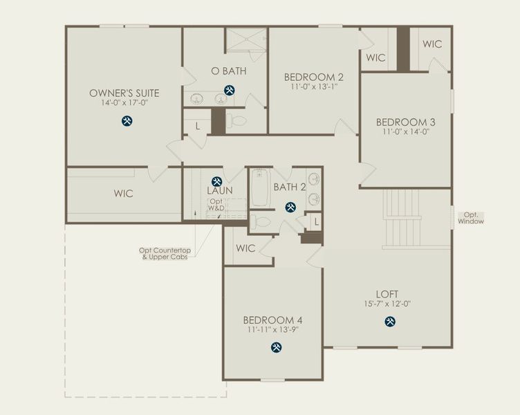 2D floor plan layout of this home in Kinsdale, Lancaster, SC (Image 4).