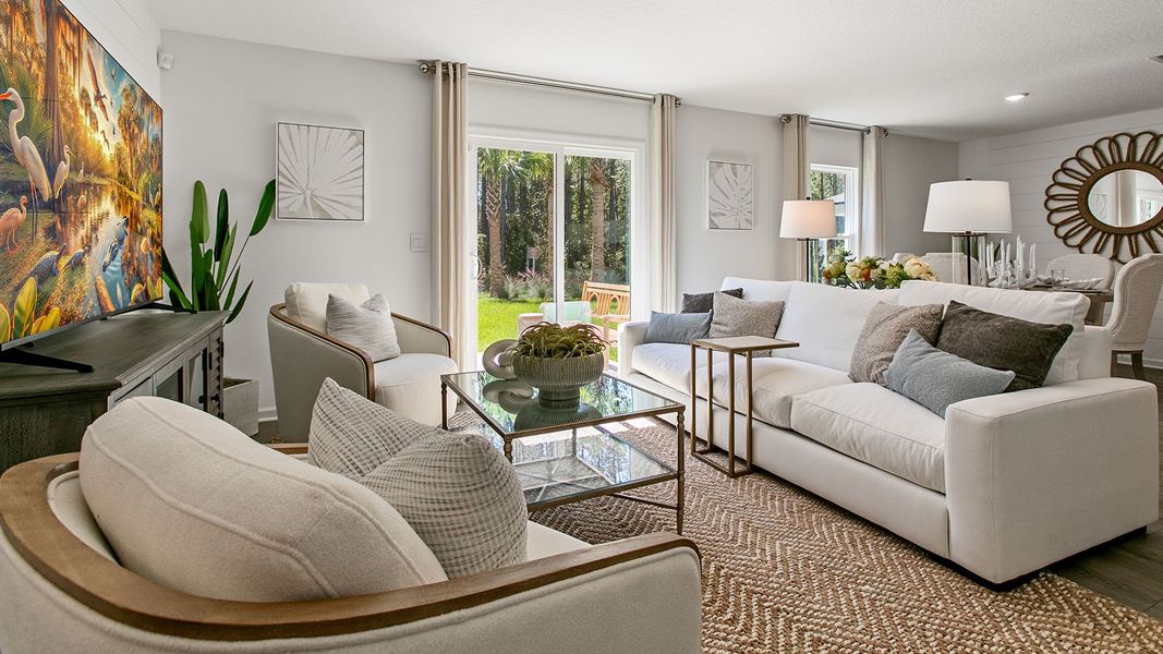 Furnished interior view inside a new home in Copes Landing, Jacksonville (Image 14). Furnished interior view inside a new home in Copes Landing, Jacksonville (Image 14).