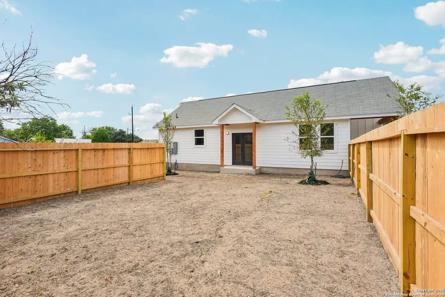 Exterior details and patio area of a home in , San Antonio (Image 4). Exterior details and patio area of a home in , San Antonio (Image 4).